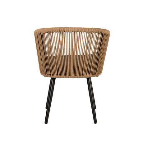 Πολυθρόνα Κήπου ArteLibre LOFOI Μαύρο/Καφέ Αλουμίνιο/Rattan 60x62x81cm