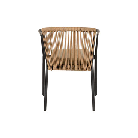 Πολυθρόνα Κήπου ArteLibre MANDRAKA Μαύρο/Φυσικό Αλουμίνιο/Rattan 57x61x78cm