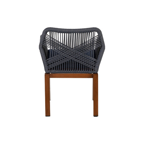 Πολυθρόνα Κήπου ArteLibre LISBON Mπλε/Μπαμπού Αλουμίνιο/Ύφασμα 57x58x77cm