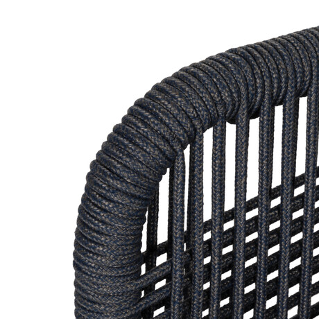 Πολυθρόνα Κήπου ArteLibre LISBON Mπλε/Μπαμπού Αλουμίνιο/Ύφασμα 57x58x77cm