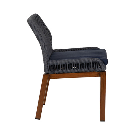 Καρέκλα Κήπου ArteLibre LISBON Μπλε/Μπαμπού Αλουμίνιο/Ύφασμα 50x58x77cm