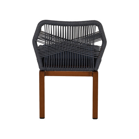 Καρέκλα Κήπου ArteLibre LISBON Μπλε/Μπαμπού Αλουμίνιο/Ύφασμα 50x58x77cm