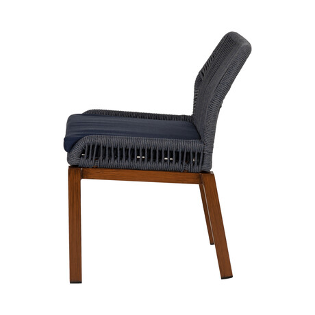 Καρέκλα Κήπου ArteLibre LISBON Μπλε/Μπαμπού Αλουμίνιο/Ύφασμα 50x58x77cm