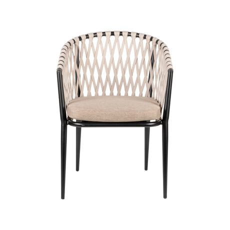 Πολυθρόνα Κήπου ArteLibre HOWICK Γκρι/Μαύρο Αλουμίνιο/Ύφασμα 56x61x78cm