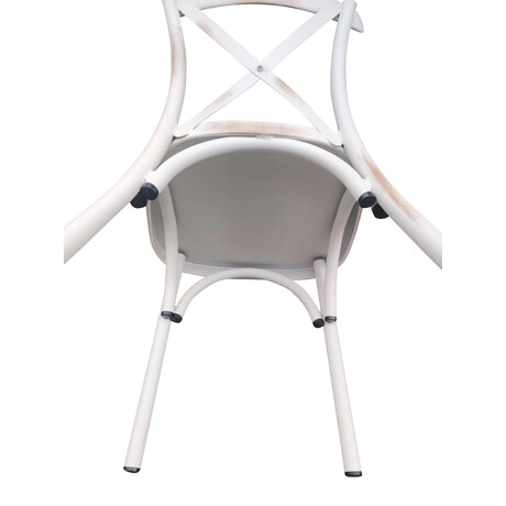 Καρέκλα Κήπου ArteLibre CHAD Λευκό Αντικέ Αλουμίνιο 44x52x87cm