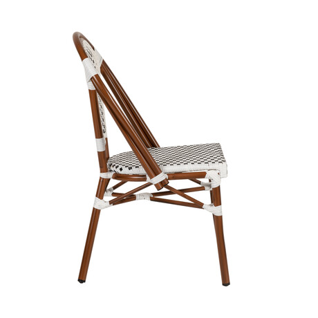 Καρέκλα Κήπου ArteLibre MUTARAZI Λευκό/Μαύρο Αλουμίνιο/Rattan 50x57x85cm