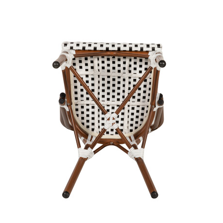 Καρέκλα Κήπου ArteLibre MUTARAZI Λευκό/Μαύρο Αλουμίνιο/Rattan 50x57x85cm