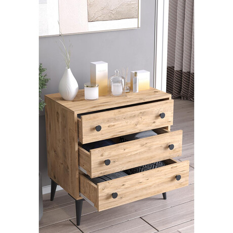 Συρταριέρα ArteLibre AMARI Δρυς Μοριοσανίδα 72x43x79cm