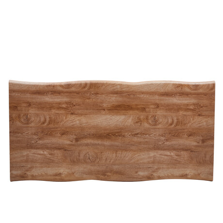 Τραπέζι Τραπεζαρίας ArteLibre AOSA Honey Maple/Μαύρο MDF/Μέταλλο 200x100x76cm