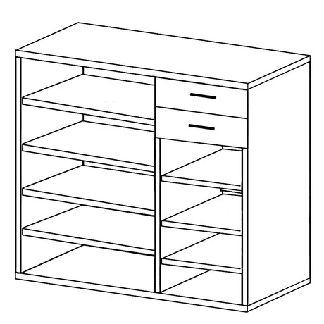 Παπουτσοθήκη ArteLibre MARIE Γκρι Μοριοσανίδα/Μελαμίνη 120x33x100cm