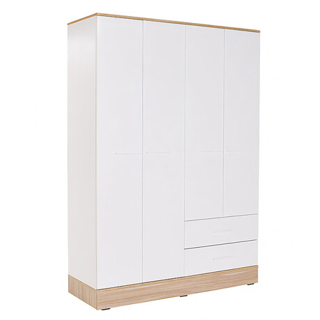 Ντουλάπα ArteLibre SASSA Λευκό/Φυσικό Μοριοσανίδα 120x50x195cm