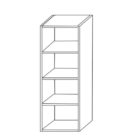 Ντουλάπα ArteLibre BEGONIA Μαύρο Μοριοσανίδα/Μελαμίνη 42x30x106.2cm