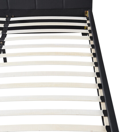 Κρεβάτι ArteLibre ABELIA Μαύρο PU (Στρώμα 160x200cm)