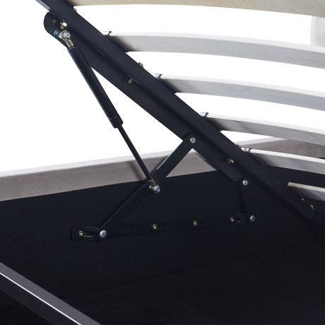 Κρεβάτι Διπλό ArteLibre ACAENA Γκρι Βελούδο (Στρώμα 160x200cm)