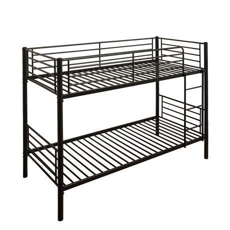 Κουκέτα ArteLibre NICKY Μαύρο Μέταλλο 97x210x160cm (Στρώμα 90x200cm)