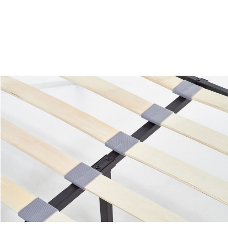 Κρεβάτι ArteLibre LIBERTY Μεταλλικό Sandy Black 209x124x93cm (Στρώμα 120x200cm)