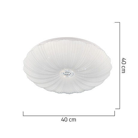 Φωτιστικό Οροφής LED ArteLibre LEPUS Λευκό Μέταλλο/Γυαλί 40x40cm