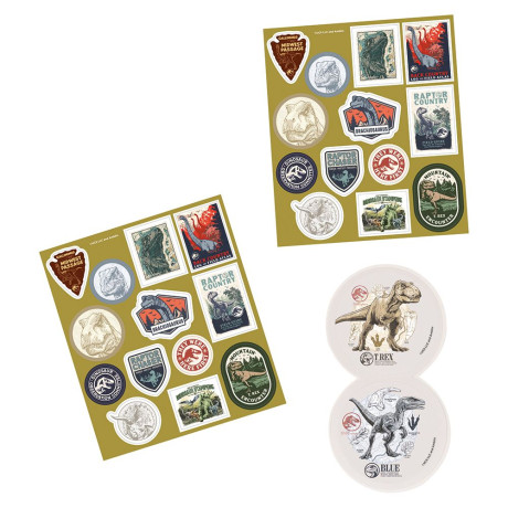 AS Σετ Ζωγραφικής Διάφανη Τσάντα Jurassic World Για 3+ Χρονών