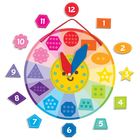AS Magnet Box Ρολόι 12 Εκπαιδευτικοί Ξύλινοι Μαγνήτες Για 3+ Χρονών