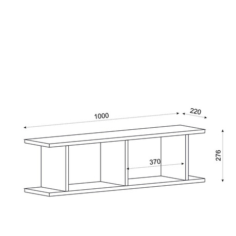 Ράφι Τοίχου ArteLibre VERA Φυσικό Μοριοσανίδα/Μελαμίνη 100x22x28cm