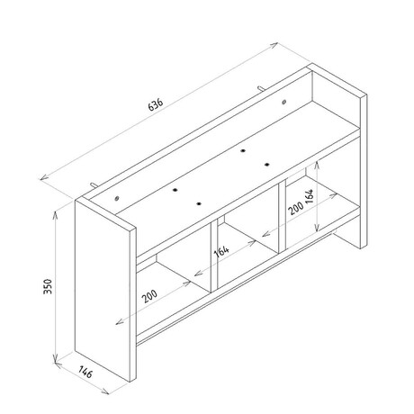 Ράφι Τοίχου ArteLibre DRAPER Φυσικό Μοριοσανίδα/Μελαμίνη 64x14x35cm