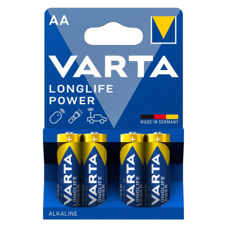 Varta Αλκαλικές Μπαταρίες Longlife Power, Aa/lr6, 1.5v, 4τμχ