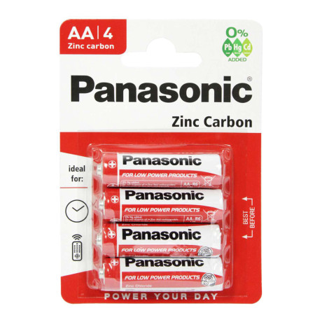 Panasonic Μπαταρίες Zinc Carbon, Aa/lr6, 1.5v, 4τμχ