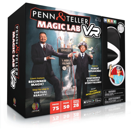 Abacus Brands Penn & Teller vr Magic lab σετ Διαδραστικής Εκμάθησης & Εικονικής Πραγματικότητας – Πολυτελές σετ Δώρου για Ηλικίες 8 έως 12 Ετών – Περιλαμβάνει Γυαλιά vr