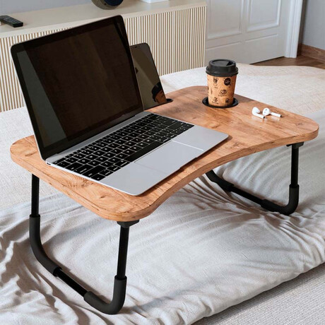 Τραπεζάκι Laptop Sedon Megapap Χρώμα Pine oak 59,2x39,2x26,2εκ.