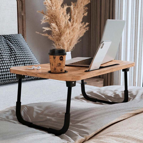 Τραπεζάκι Laptop Sedon Megapap Χρώμα Pine oak 59,2x39,2x26,2εκ.