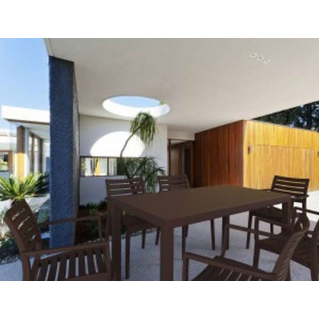 ARES ΤΡΑΠΕΖΙ 140Χ80Χ75εκ. BROWN ΠΟΛ/ΝΙΟΥ