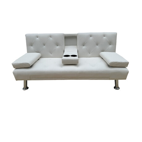 REST WHITE PU ΚΑΝΑΠΕΣ-ΚΡΕΒΑΤΙ 168X88εκ.