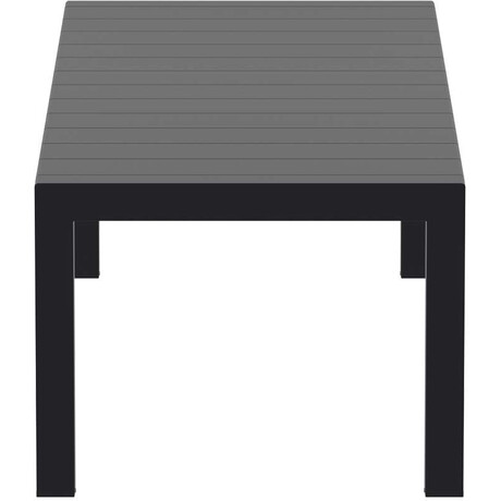 VEGAS BLACK 100X260/300Χ75εκ. ΕΠΕΚΤ.ΤΡΑΠΕΖΙ ΠΟΛ/ΝΙΟΥ