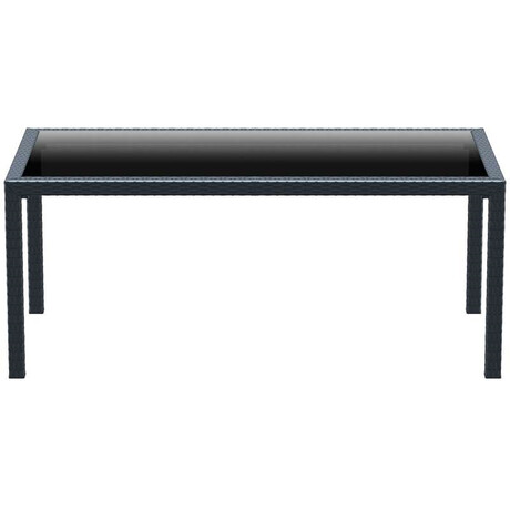 TAHITI DARK GREY 180Χ94Χ75εκ. ΤΡΑΠΕΖΙ ΜΕ ΤΖΑΜΙ ΠΟΛ/ΝΙΟΥ