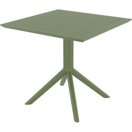 SKY OLIVE GREEN 80X80X74εκ. ΤΡΑΠΕΖΙ  ΠΟΛ/ΝΙΟΥ