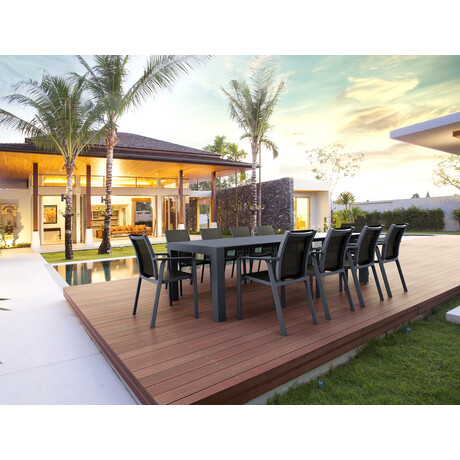 Σετ Τραπεζαρίας 11τμχ Vegas Pacific Dark Grey 100X260/300Χ75εκ. Σετ Τραπεζαρίας 11τμχ Vegas Pacific Dark Grey 100X260/300Χ75εκ.