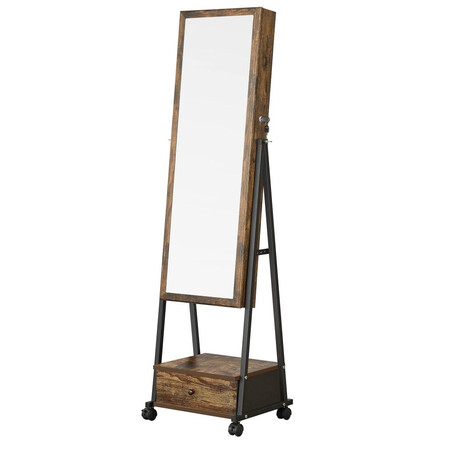 Songmics Jewelry Cabinet Rustic Brown 41.5x37x152.5cm (Jjc004x01) (Sngjjc004x01)
