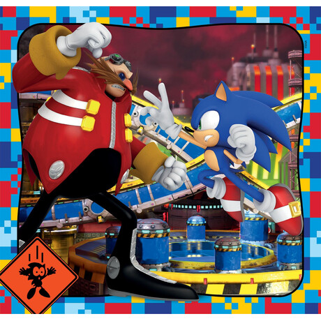 Clementoni Παιδικό Παζλ Super Color Sonic The Hedgehog 3x48 τμχ