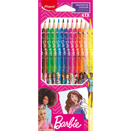 Ξυλομπογιες Barbie x12 τμχ