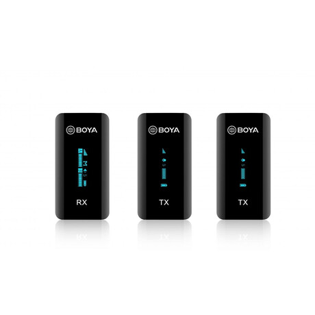 BOYA BY-XM6-S2  2.4 Ghz wireless mic system 3.5mm for camera, phone, laptop 2 transmitters- 2 person