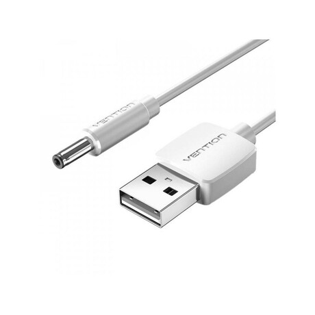 Vention usb to dc 3.5mm Barrel Jack Power Cable 1m White (Cexwf) (Vencexwf)