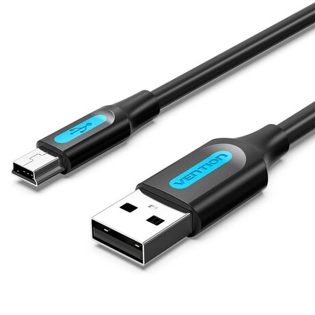 Vention usb 2.0 a Male to Mini-b Male Cable 0.5m Black pvc Type (Combd) (Vencombd)
