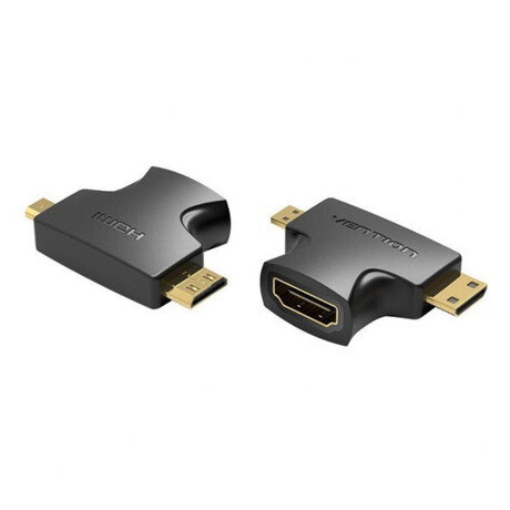 Vention 2 in 1 Mini Hdmi and Micro Hdmi Male to Hdmi Female Adapter Black (Agfb0) (Venagfb0)