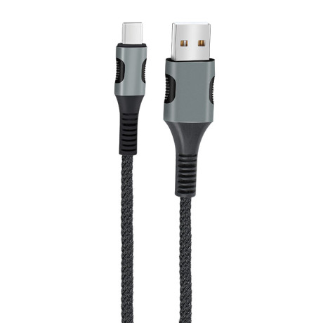 EGOBOO ChargeFlow Fabric Cable USB-A to USB-C, 1.2m, Black