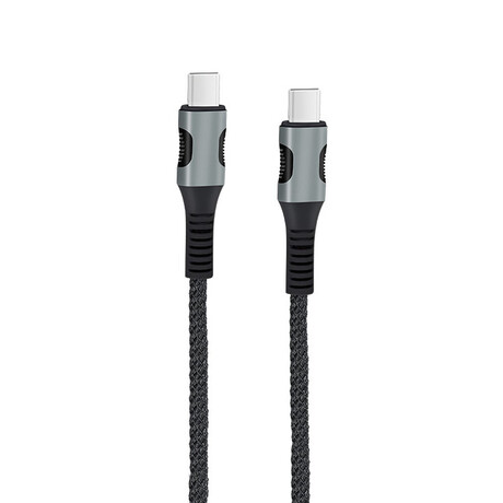 EGOBOO ChargeFlow Fabric Cable USB-C to USB-C, 1.2m, Black