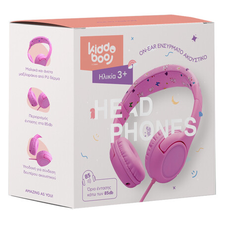 Kiddoboo Headphones Sugar (Pink)