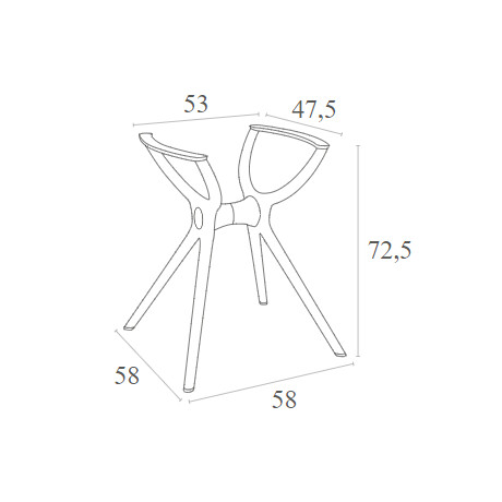 AIR ΒΑΣΗ TAUPE SMALL 58X58X72,5εκ. ΠΟΛ/ΝΙΟΥ
