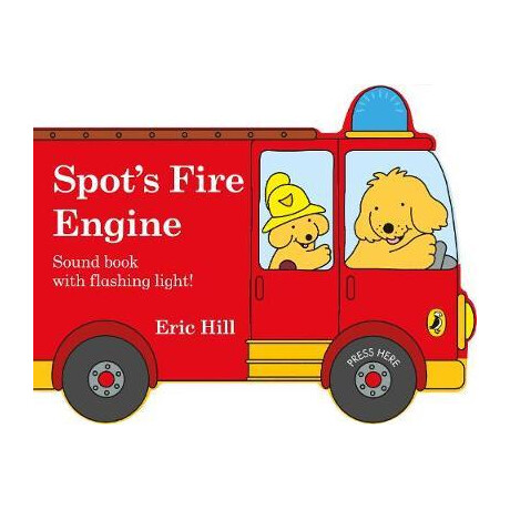 Spots Fire Engine Shaped Book With Siren and Flashing Light! hc bbk