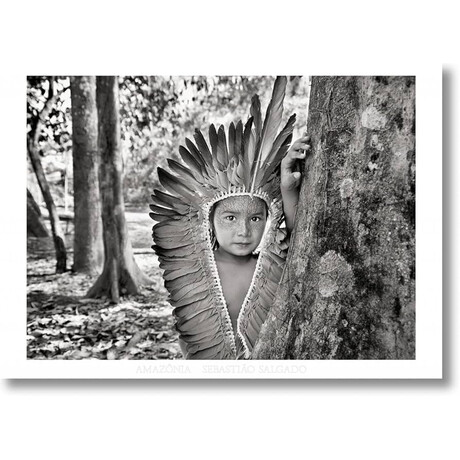 Sebasti?o Salgado. Amazοnia. Poster Yawanawa Girl