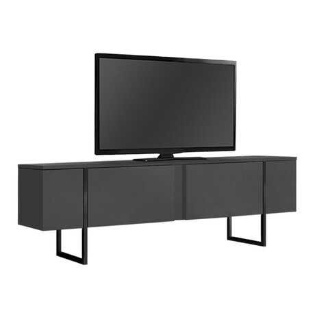 Έπιπλο Τηλεόρασης Luxe Megapap Χρώμα Ανθρακί 180x30x50εκ.